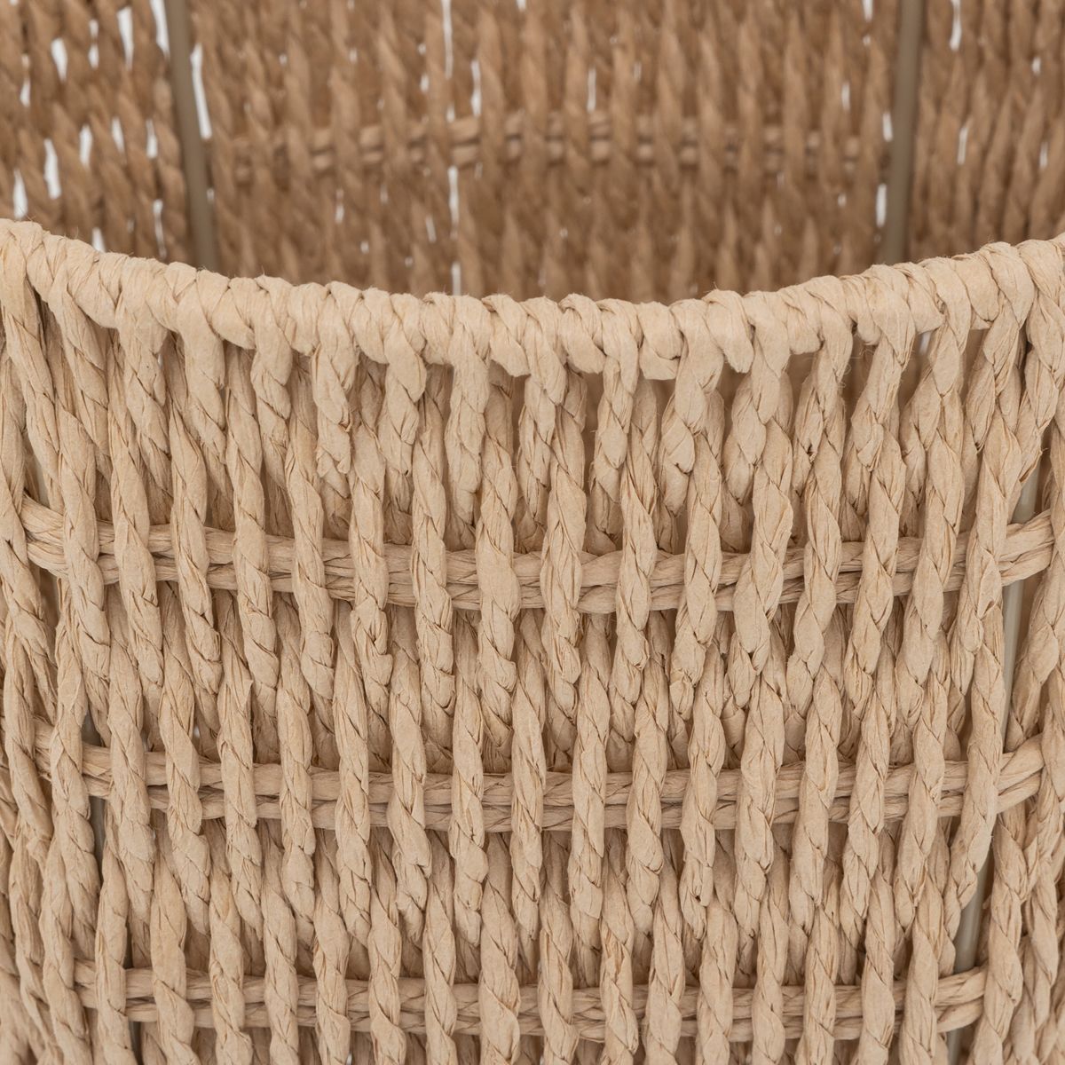 Corbeille à papier pour bureau Kord en papier tressé