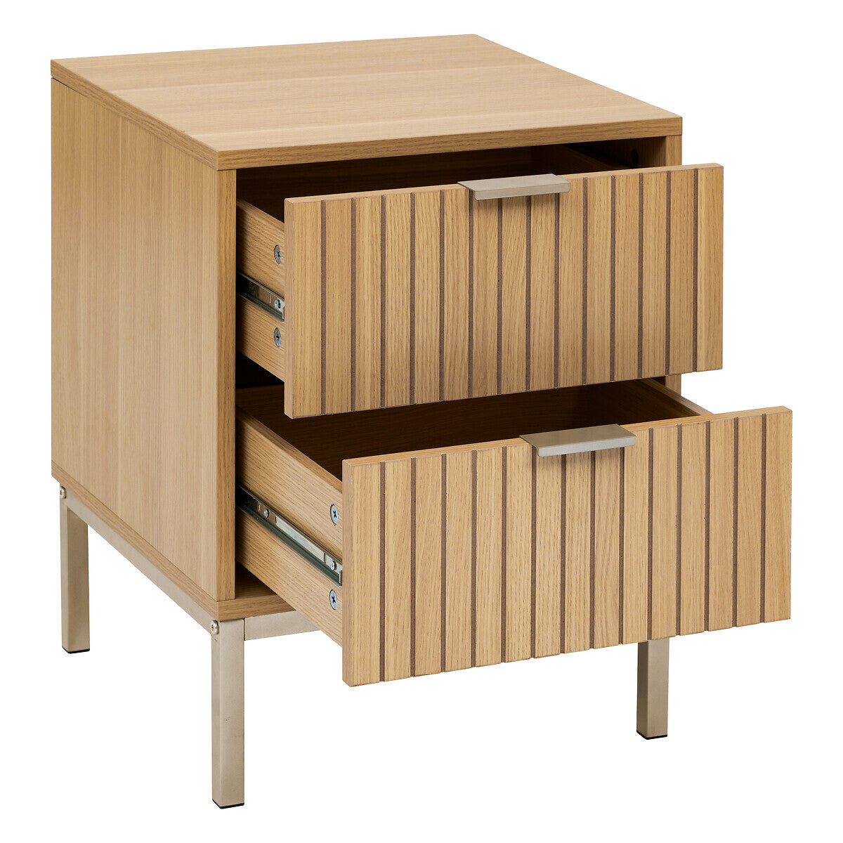 Chevet 2 tiroirs Tasso haut 52,5 cm