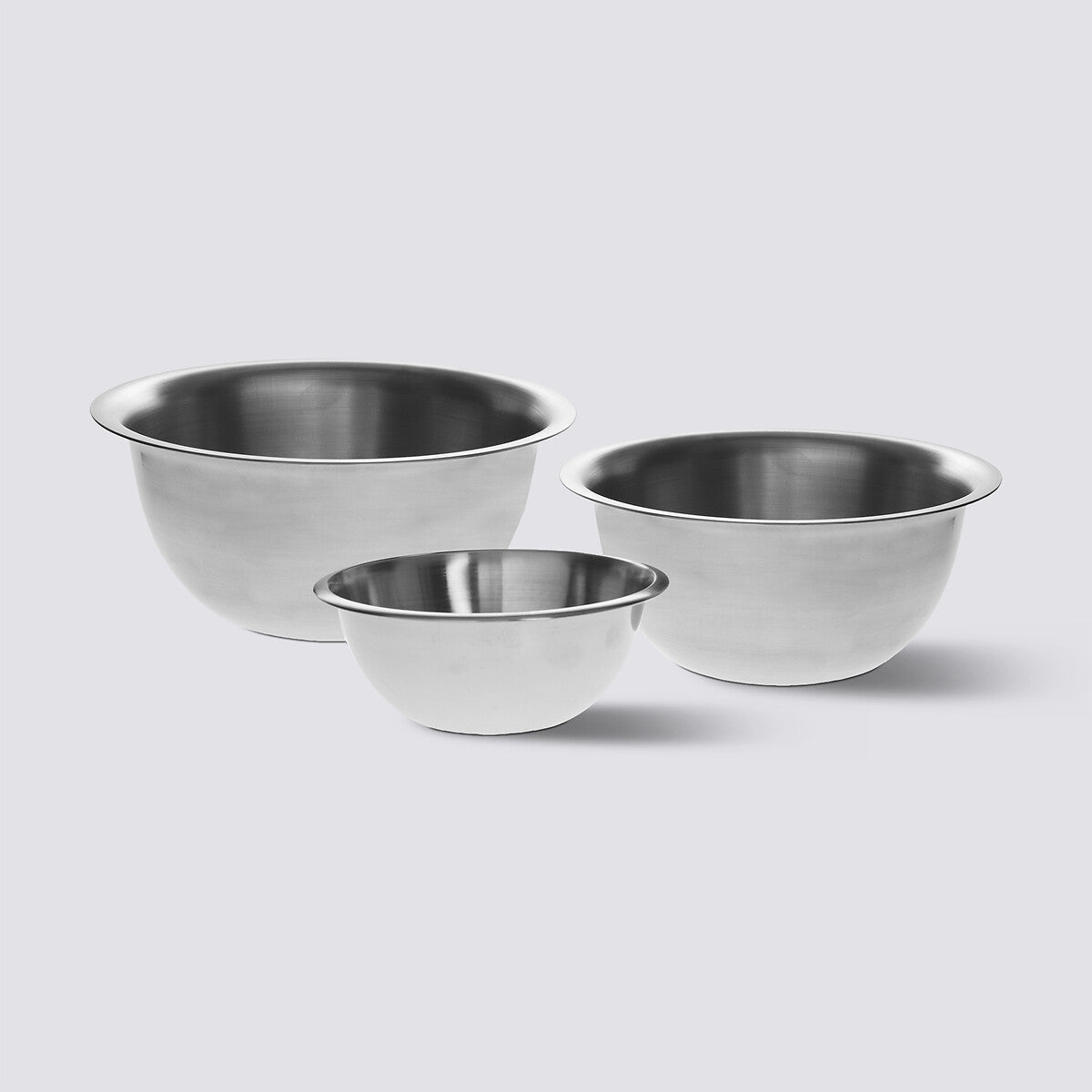 Lot de 3 bols à mixer inox 1 / 2 / 3,3 l