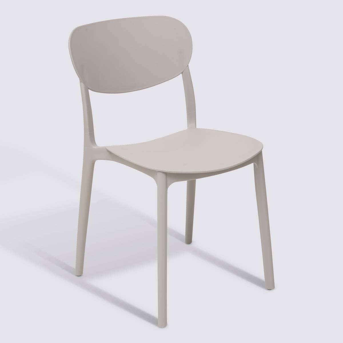 Chaise empilable Plasta plastique taupe