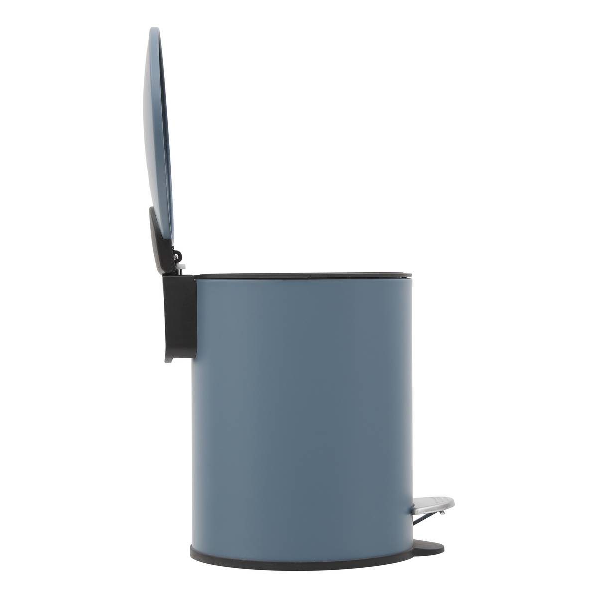 Poubelle softclose à pédale Colors 3 L métal bleu