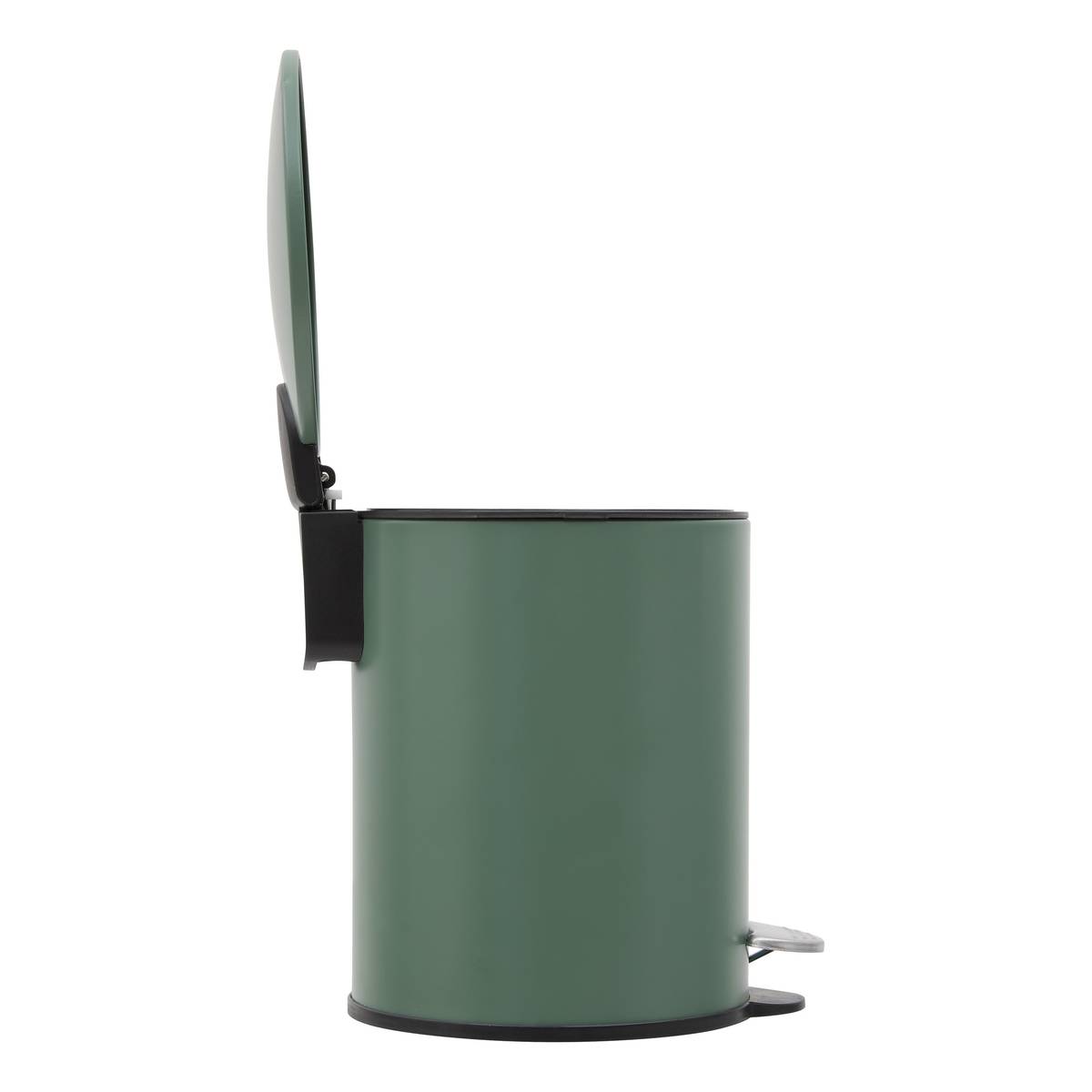 Poubelle softclose à pédale Colors 3 L métal vert ficus