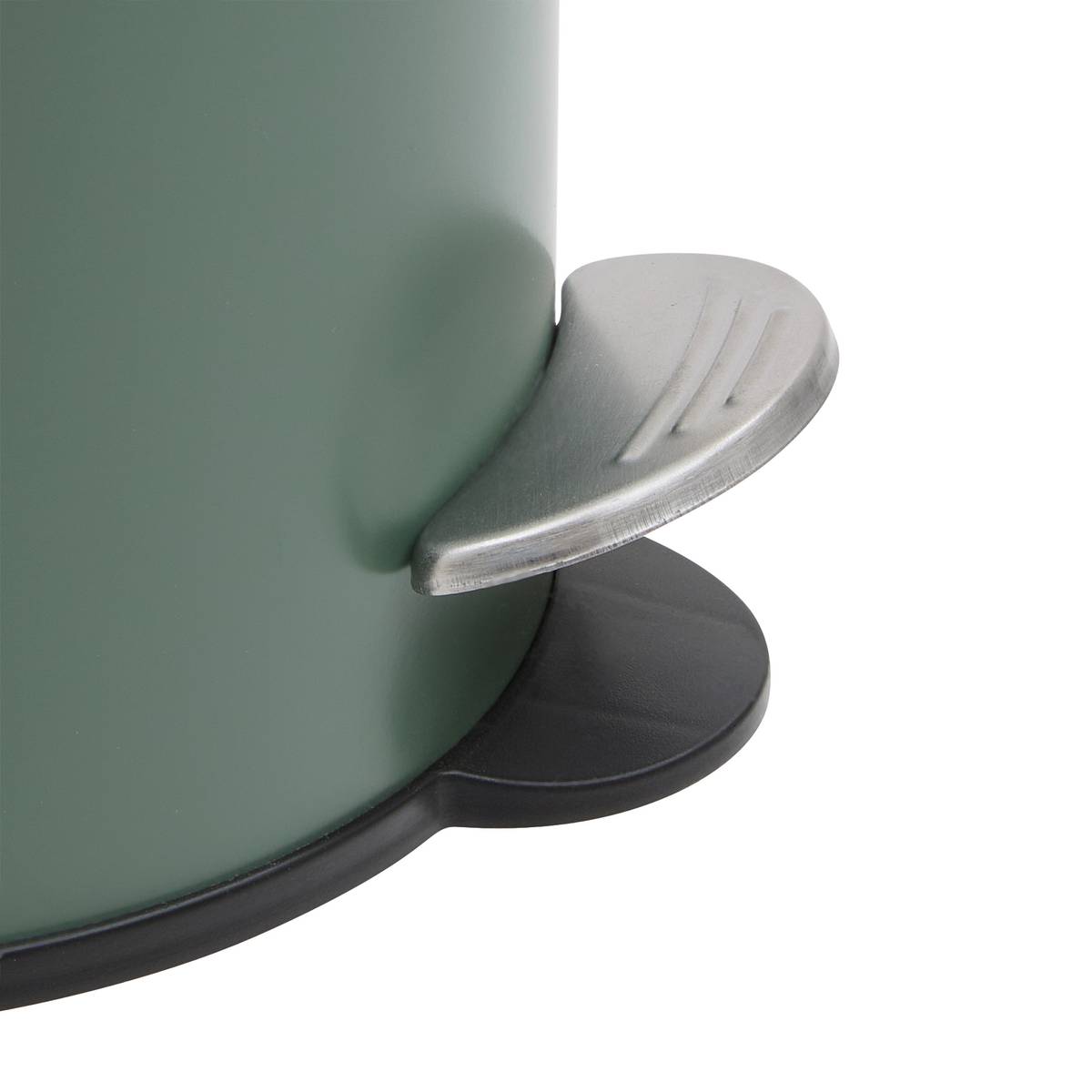 Poubelle softclose à pédale Colors 3 L métal vert ficus
