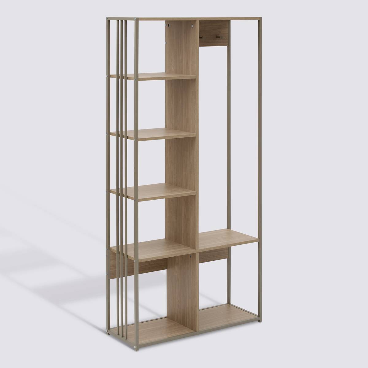 Vestiaire Duna 80 x 30 x 165 cm bois et métal sable