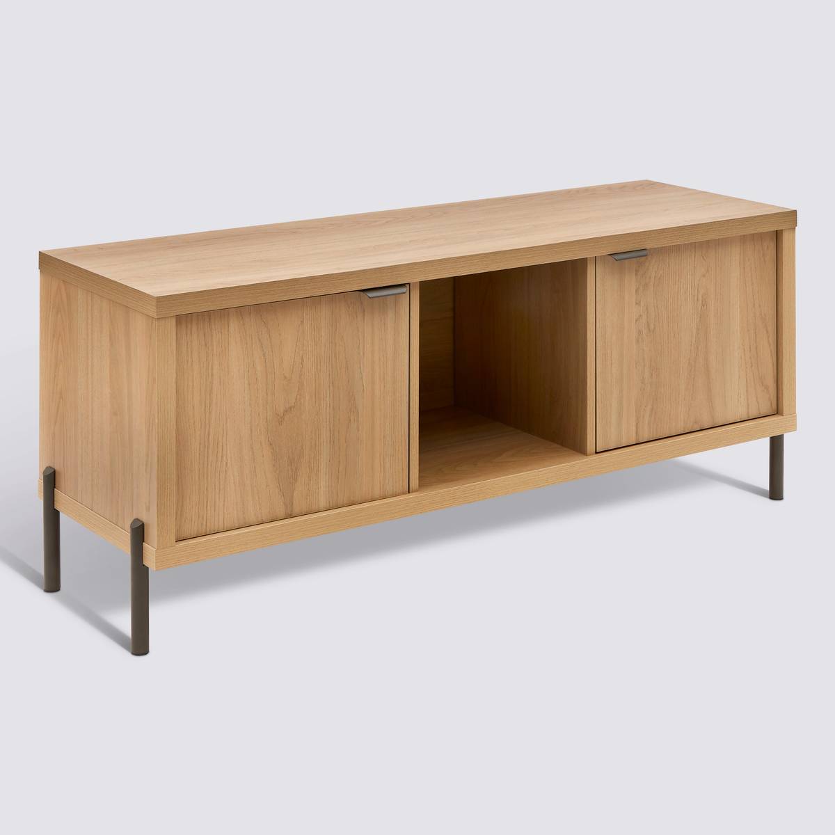 Meuble TV Alvo long 122,5 cm MDF naturel