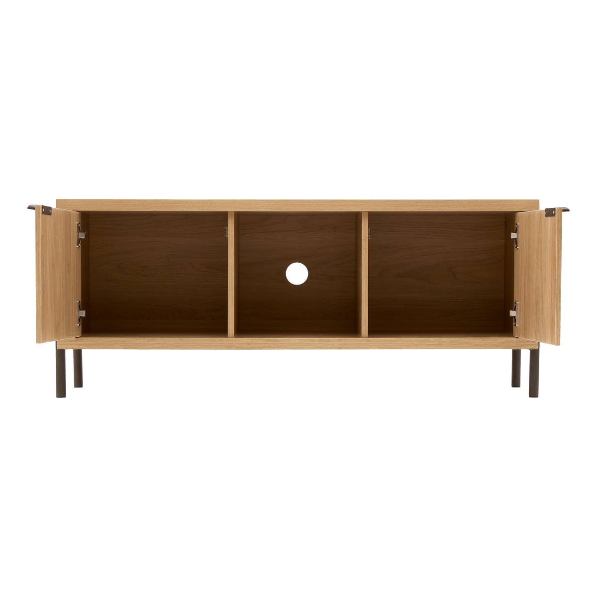 Meuble TV Alvo long 122,5 cm MDF naturel