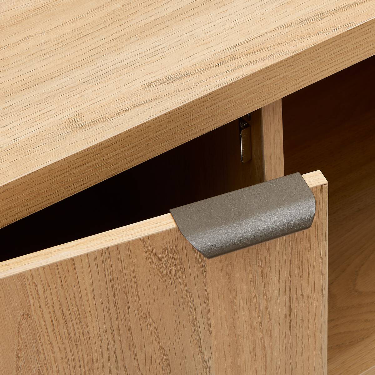 Meuble TV Alvo long 122,5 cm MDF naturel