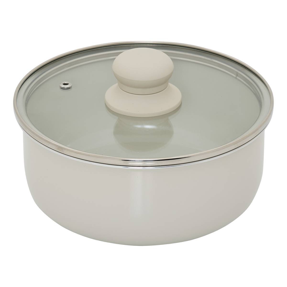 Batterie de cuisine avec poignée amovible 12 pièces aluminium beige