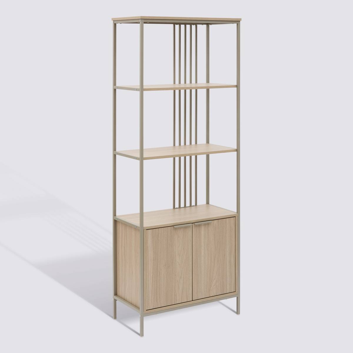 Étagère double 2 portes Duna haut 176 cm LDF sable