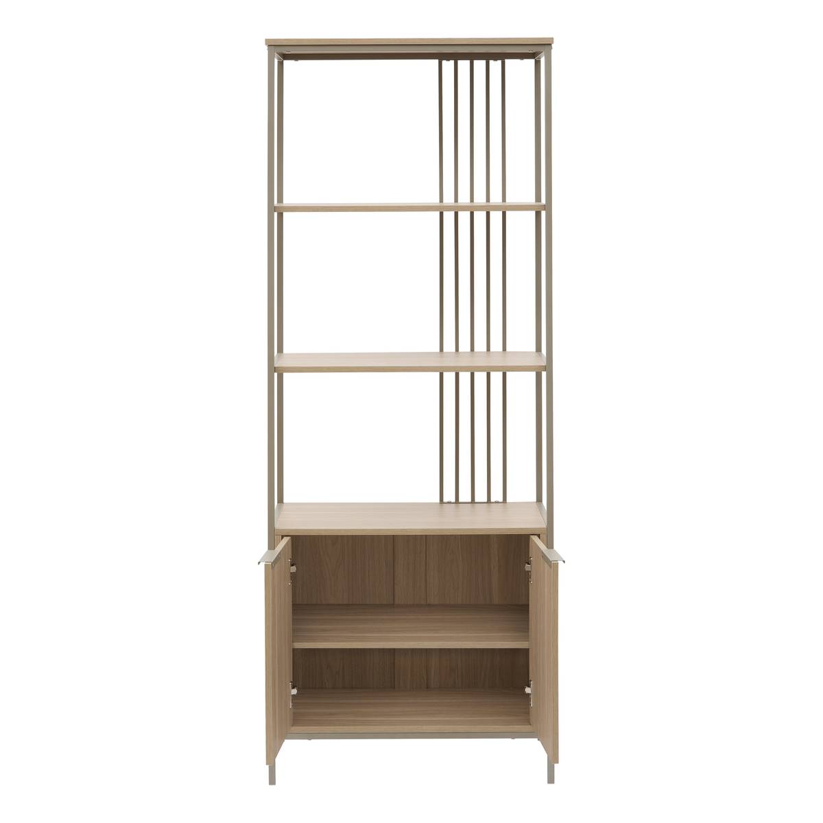 Étagère double 2 portes Duna haut 176 cm LDF sable