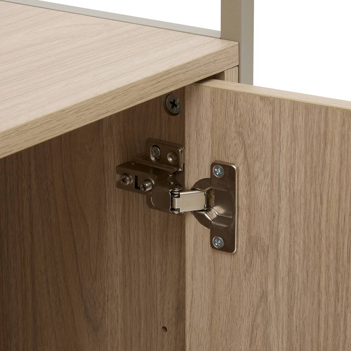 Étagère double 2 portes Duna haut 176 cm LDF sable