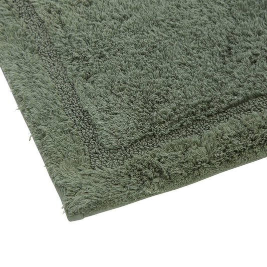 Tapis de salle de bain Fluffy Colorama 75 x 50 cm coton vert ficus
