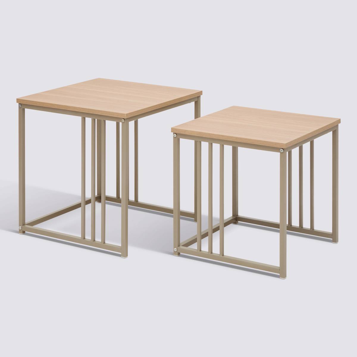 Lot de 2 tables gigognes Duna MDF sable