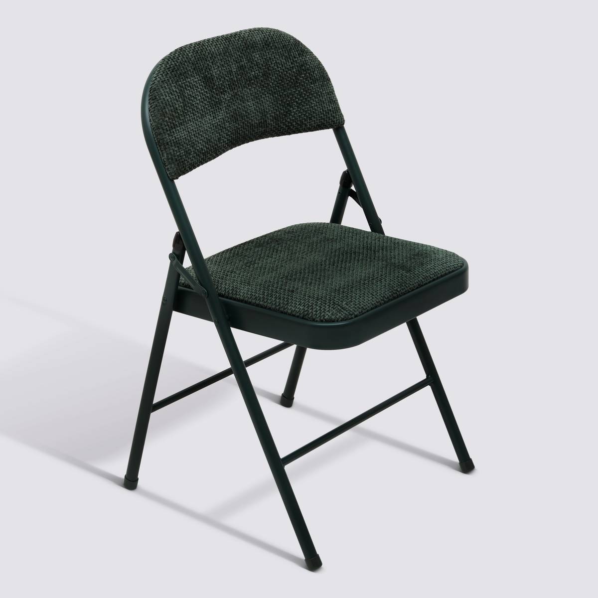 Chaise pliante Flexy + 46,5 x 46,5 x 79,5 cm métal et velours vert kaki