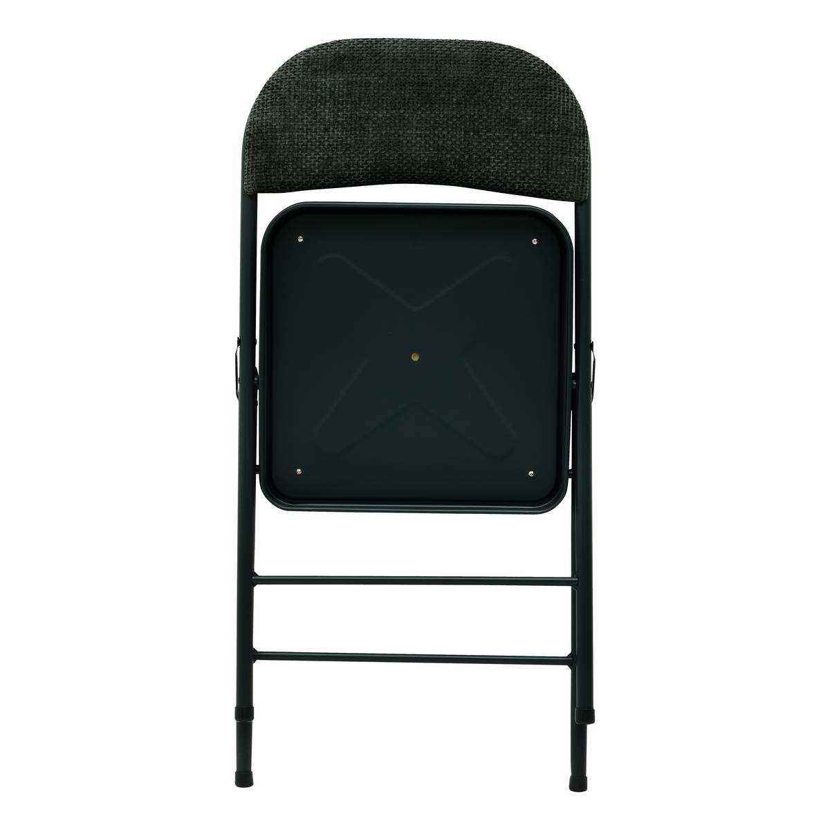 Chaise pliante Flexy + 46,5 x 46,5 x 79,5 cm métal et velours vert kaki