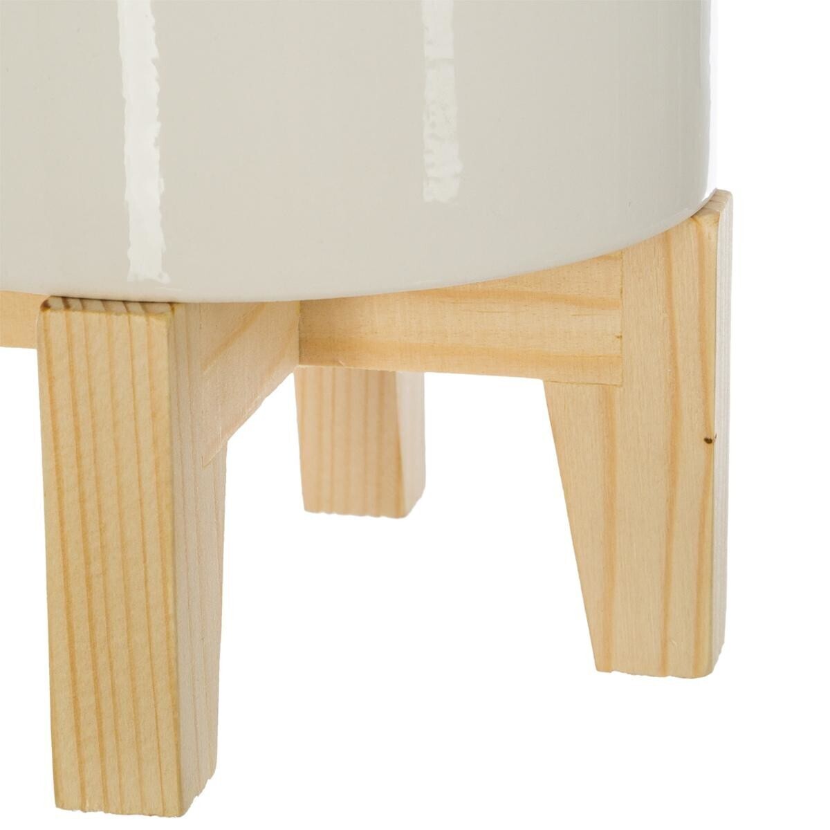 Palmier Inti H. 72 cm avec pot céramique sur pied
