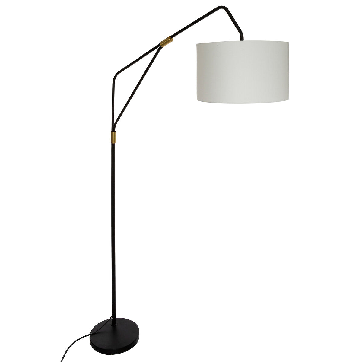 Lampadaire arc Luce noir et doré H. 178 cm