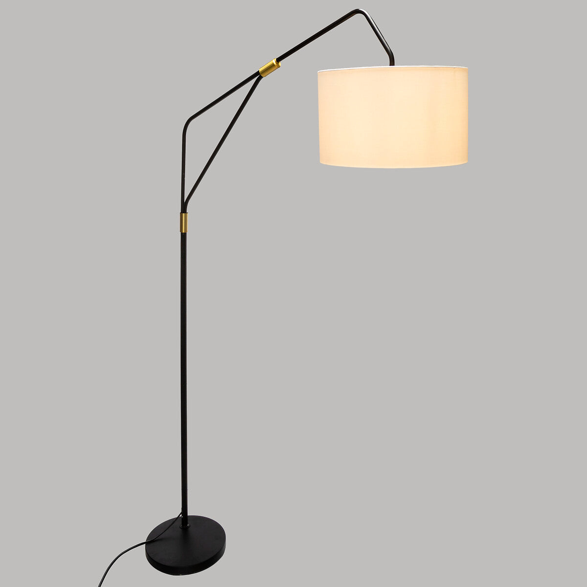 Lampadaire arc Luce noir et doré H. 178 cm