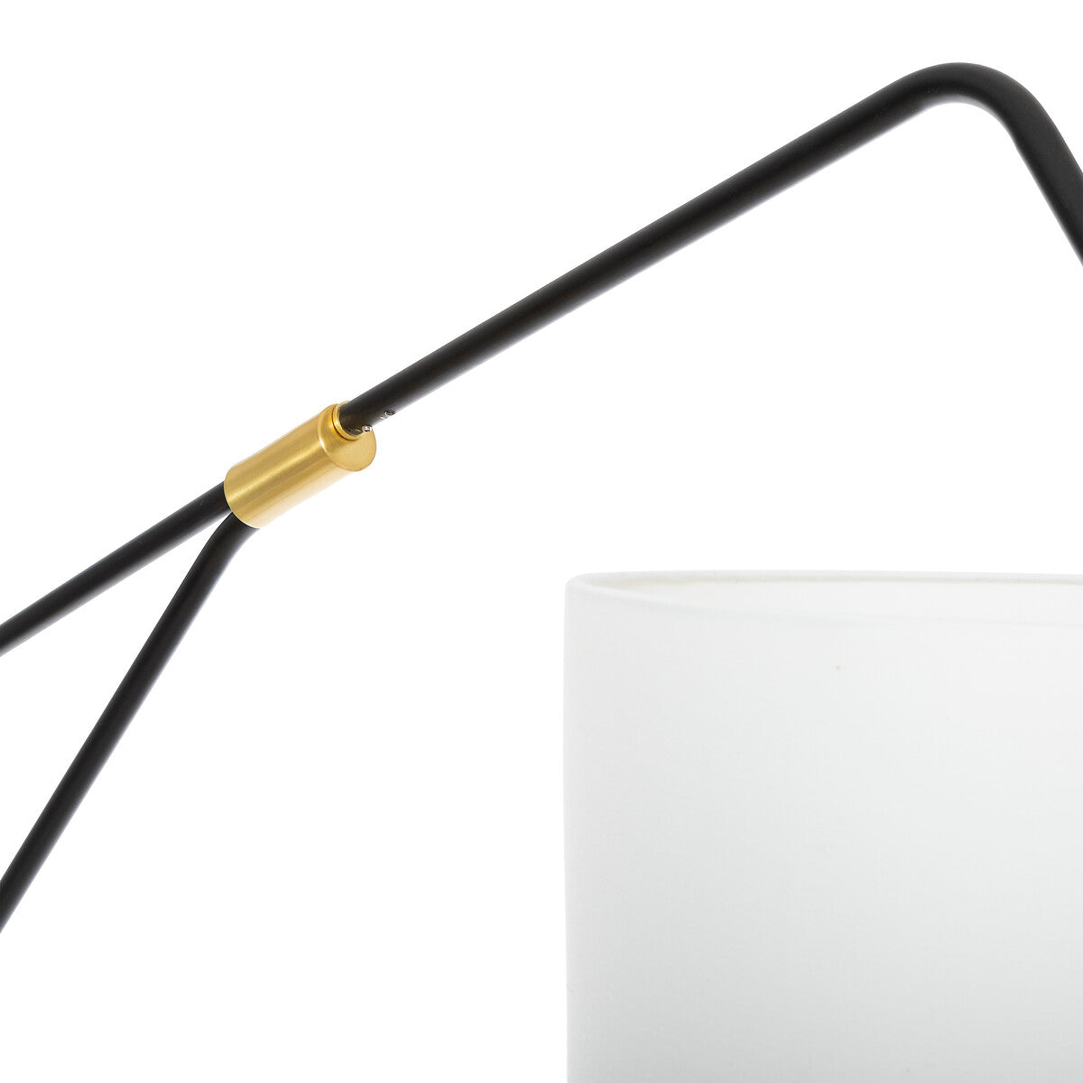 Lampadaire arc Luce noir et doré H. 178 cm