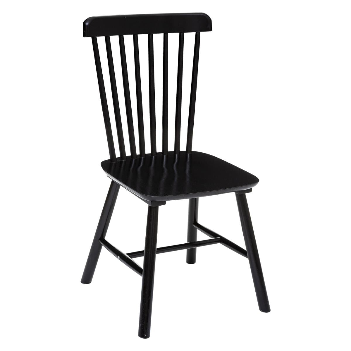 Chaise Isabel bois d'hévéa noir