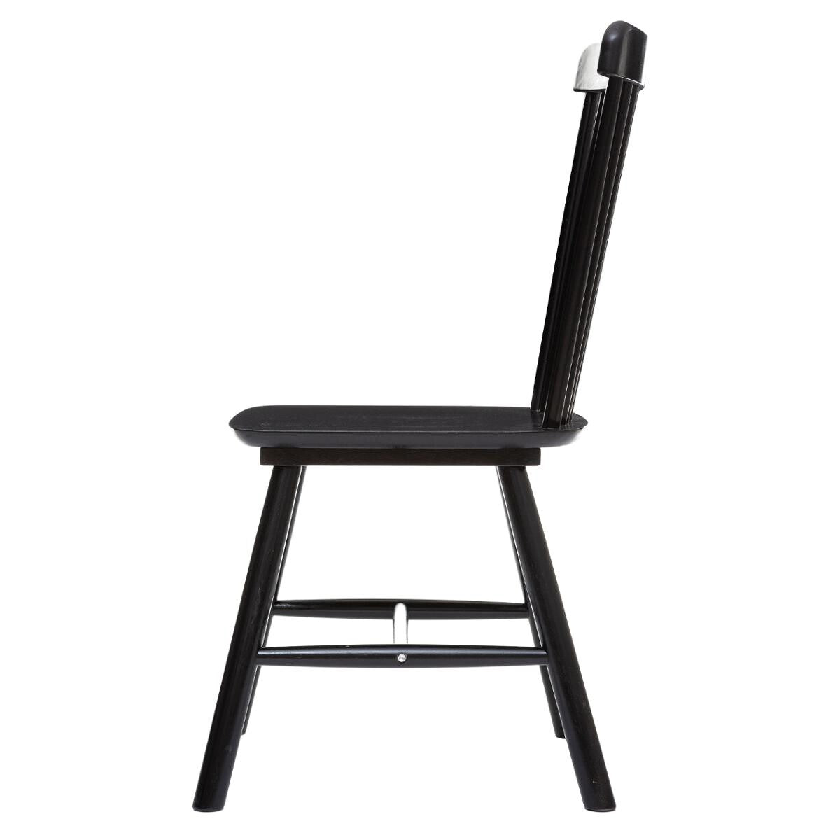 Chaise Isabel bois d'hévéa noir
