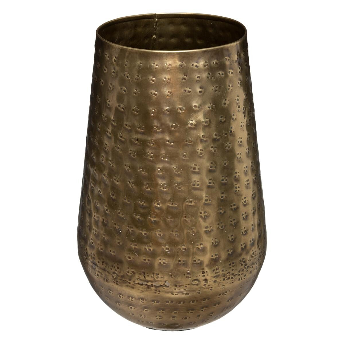 Vase Oasis haut 23 cm métal martelé