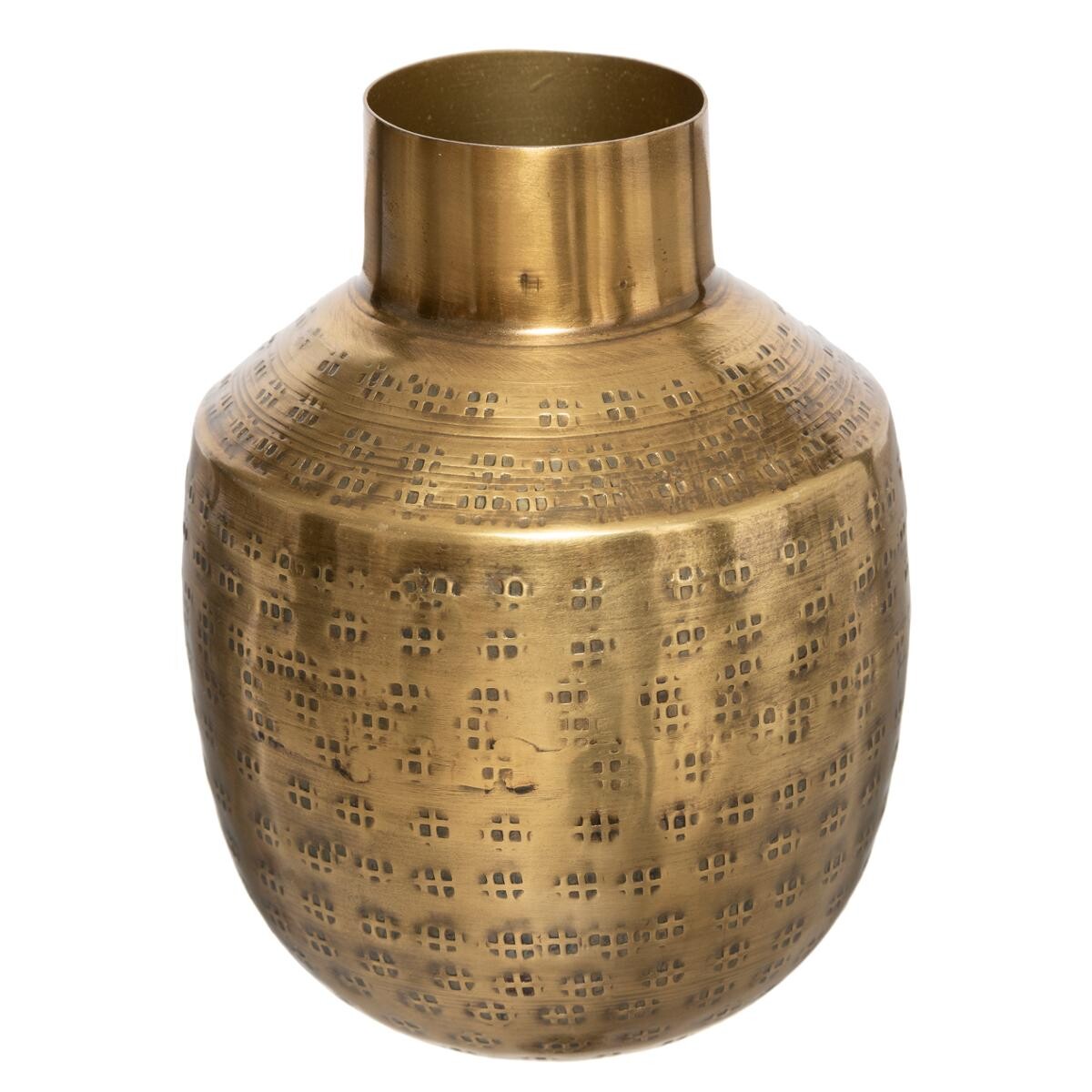 Vase Oasis haut 15 cm métal martelé assorti