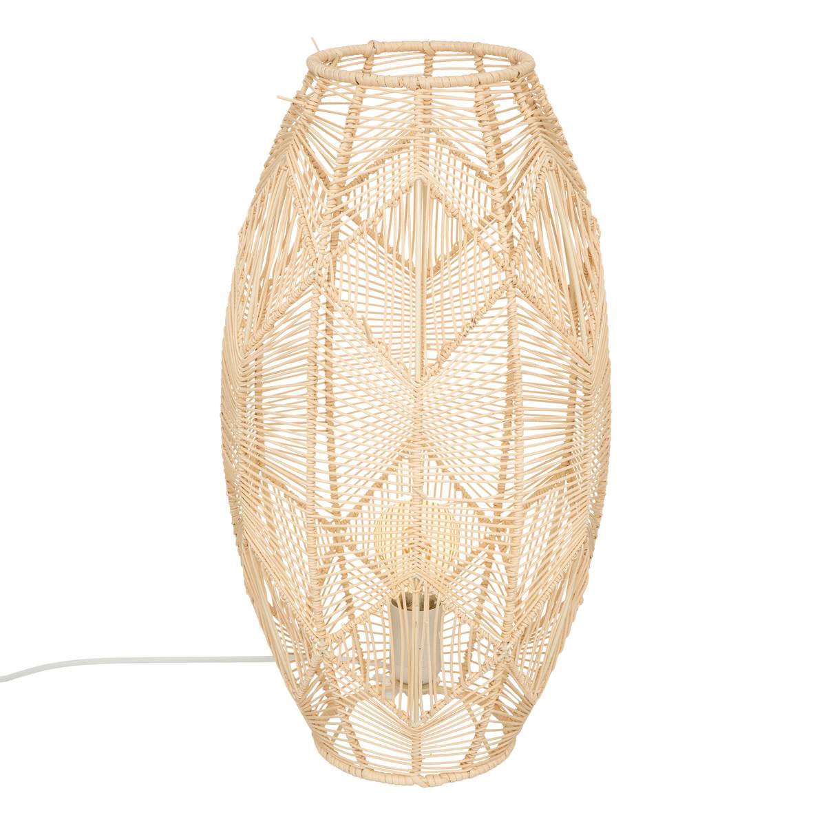 Lampe à poser Kita rotin naturel H49 cm