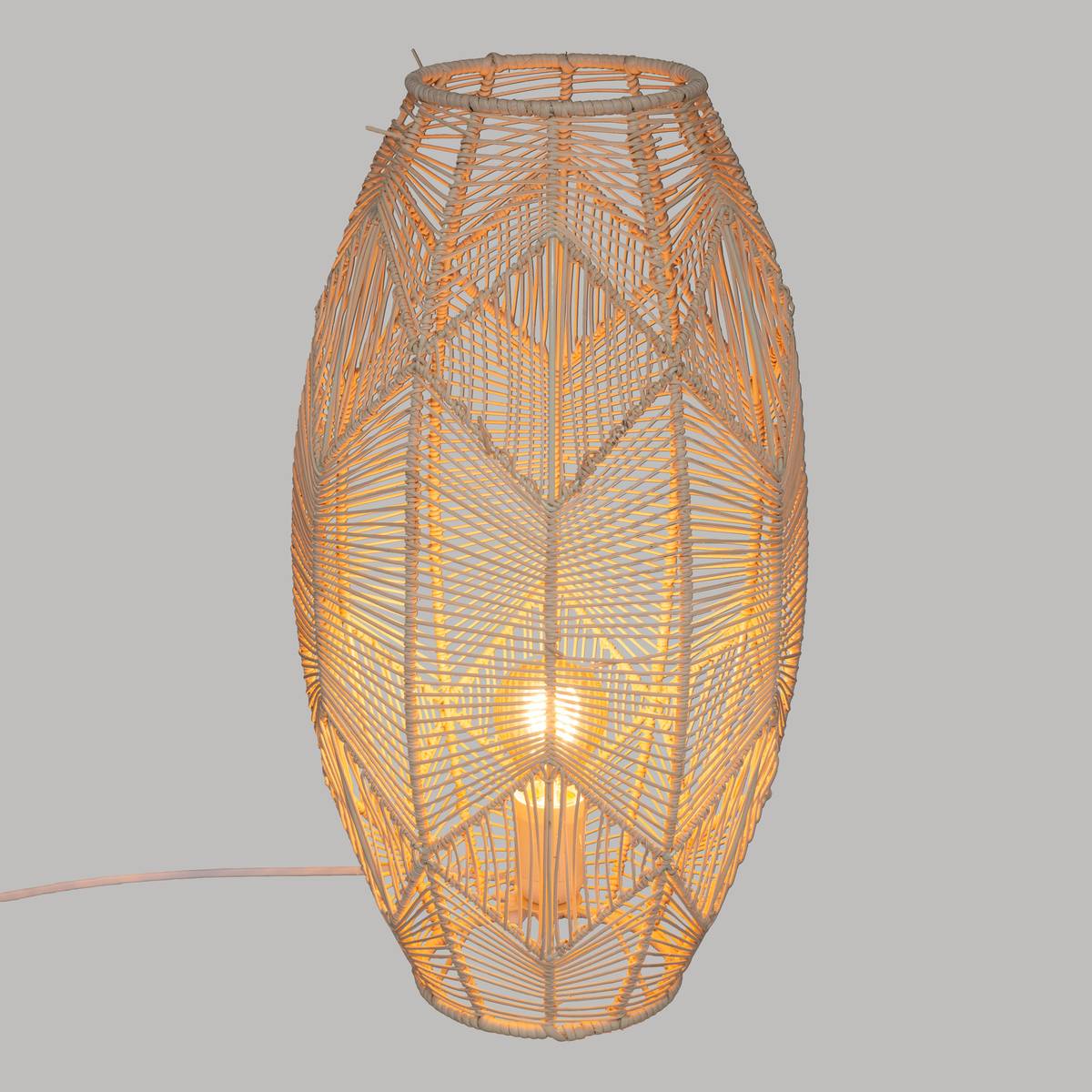 Lampe à poser Kita rotin naturel H49 cm