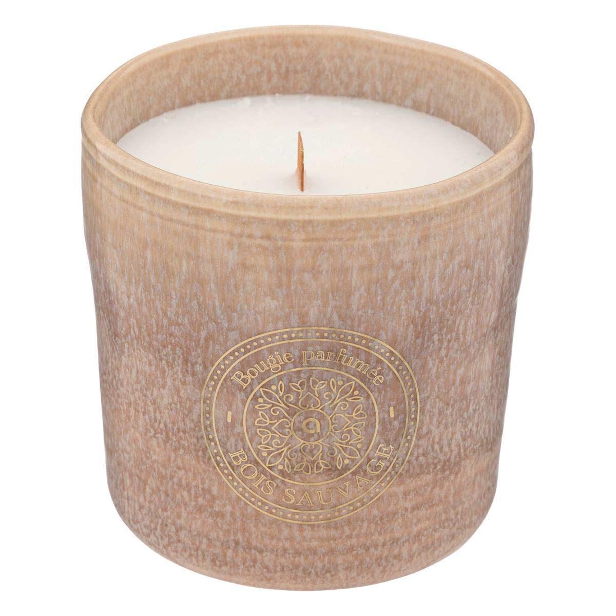 Bougie parfumée Marco 350 g pot céramique bois sauvage