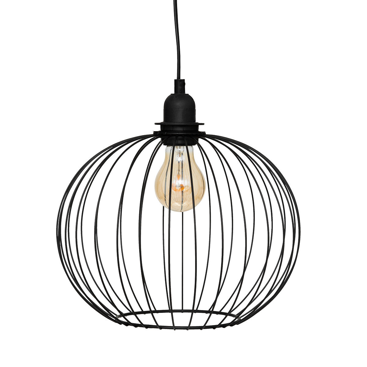 Suspension Victa diam 28 cm métal filaire noir