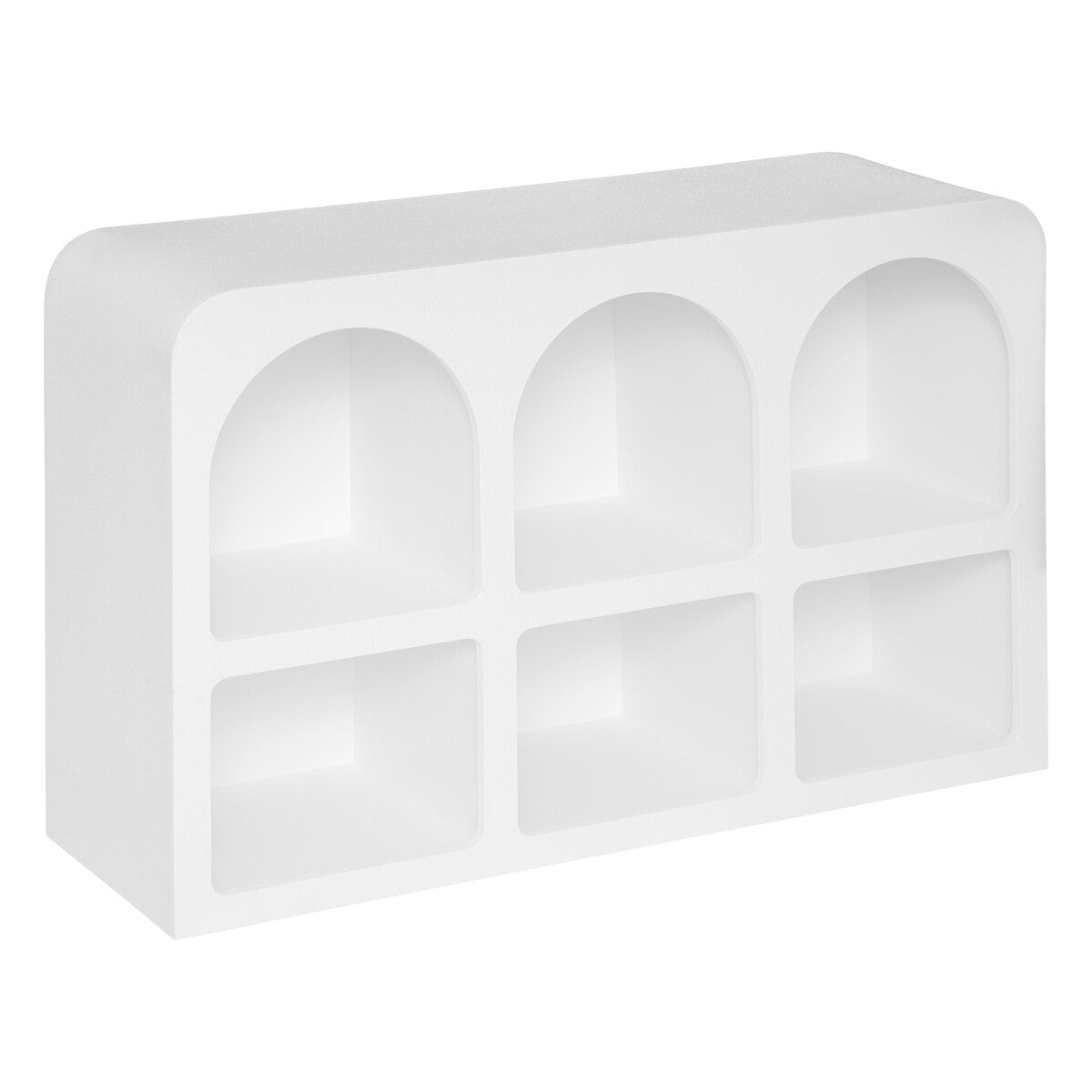 Meuble étagère 6 niches Soleya blanc