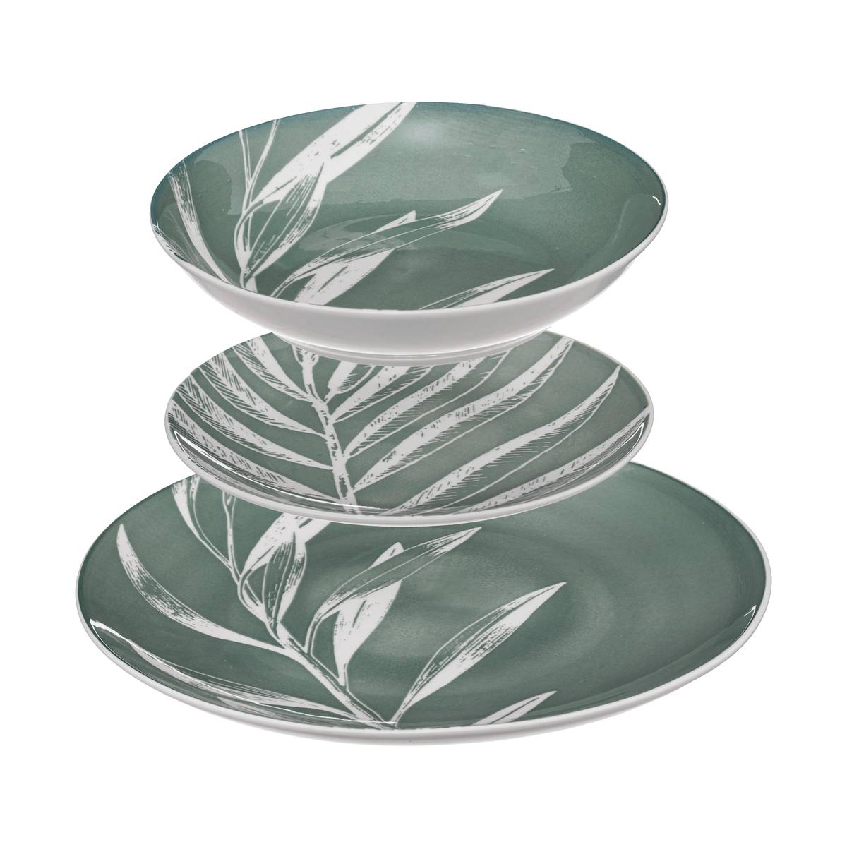 Service de vaisselle 18 pièces Green Harmony vert