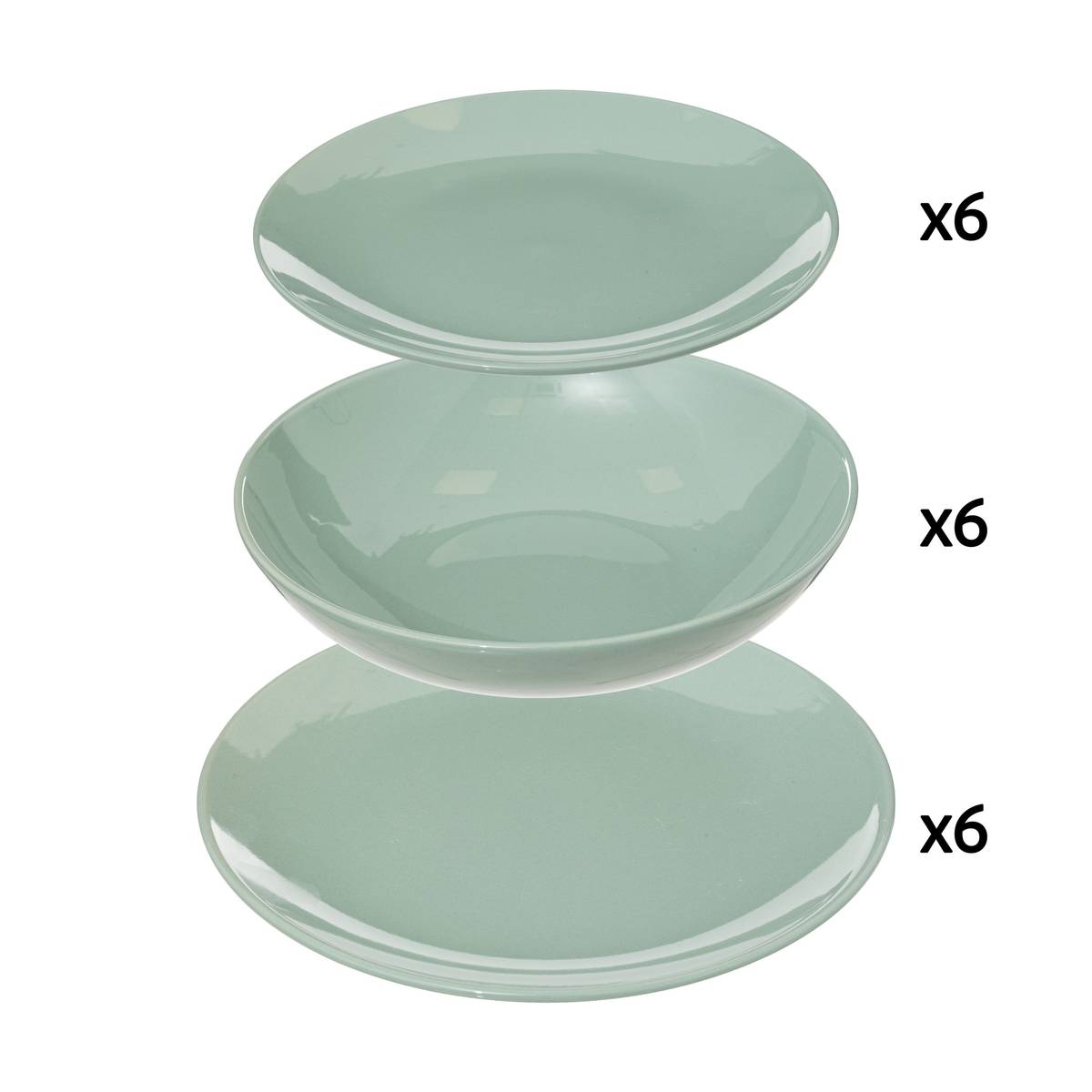 Service de vaisselle 18 pièces Colorama mint