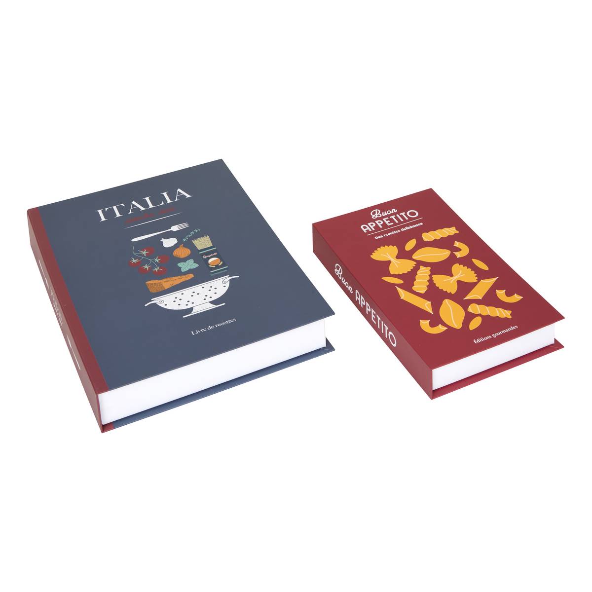 Lot de 2 boîtes livre Della carton assorti