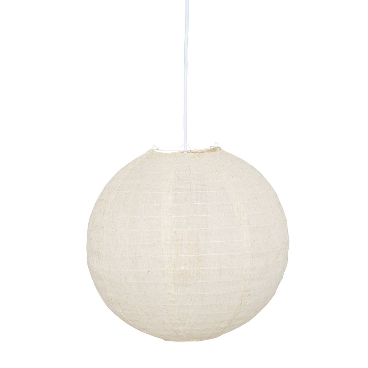 Lanterne boule Jordy Ø 32 cm lin blanc