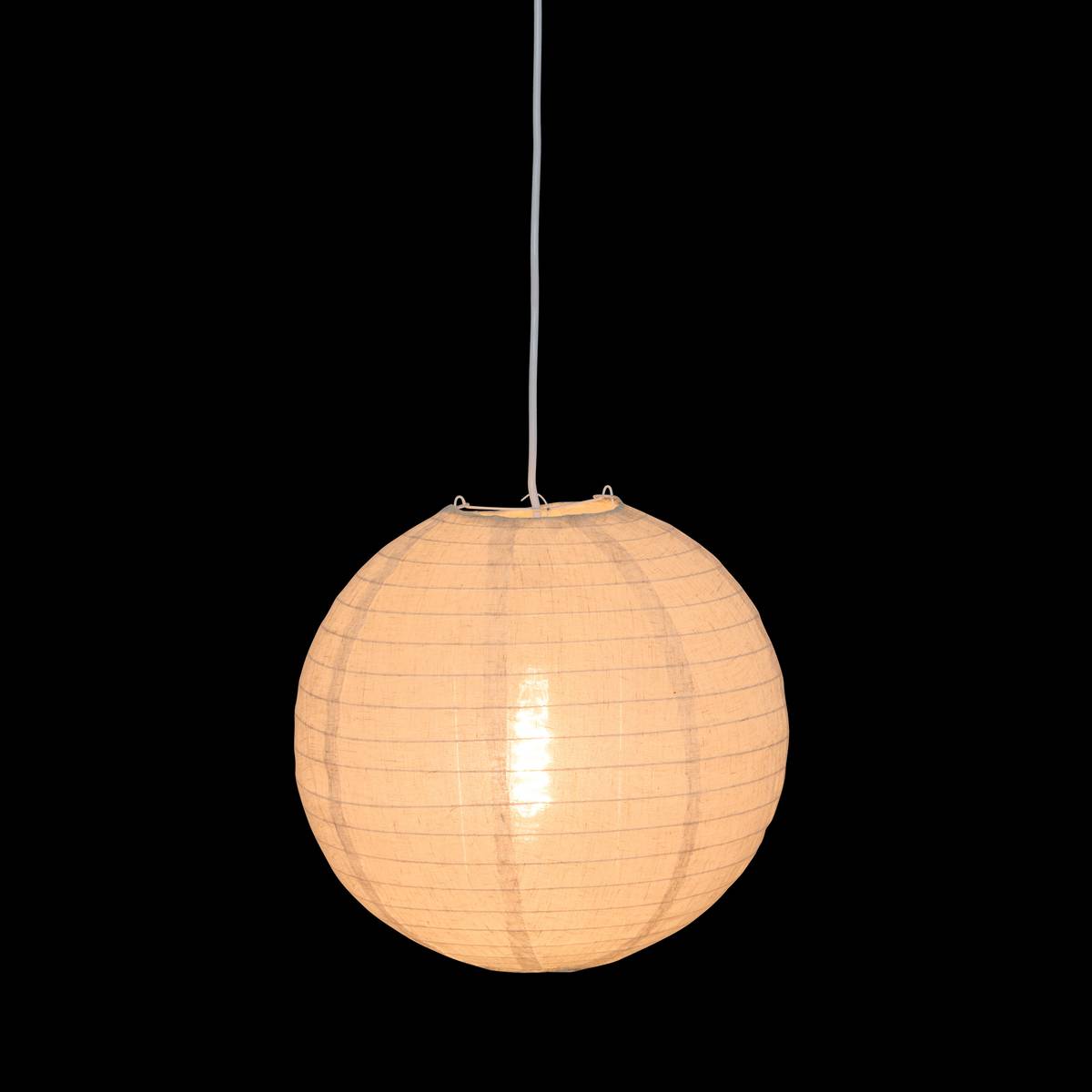Lanterne boule Jordy Ø 32 cm lin blanc