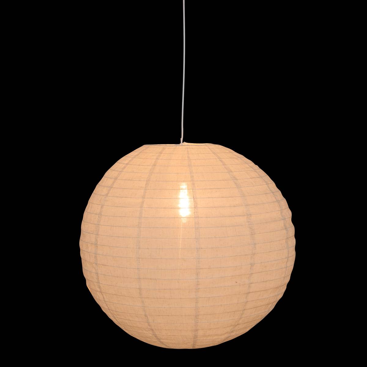 Lanterne boule Jordy Ø 57 cm lin blanc