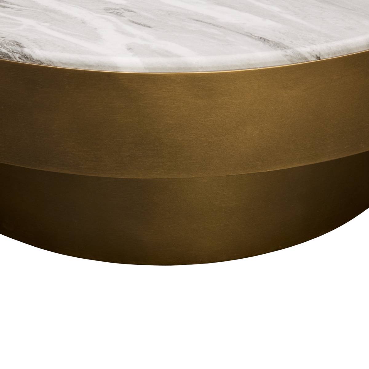 Table basse Barrel Ø 80 cm métal doré