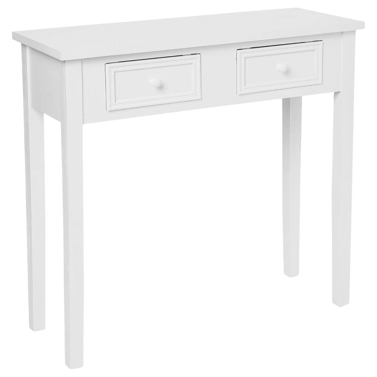 Console 2 tiroirs Charme blanc