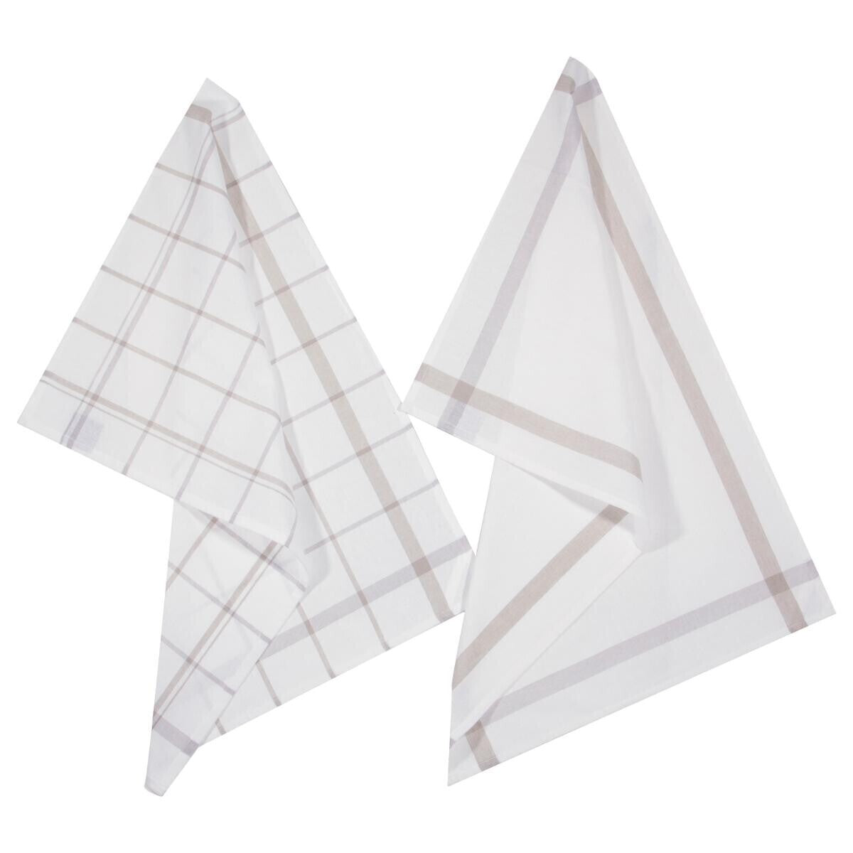 Lot de 2 torchons tradi 45 x 70 cm gris