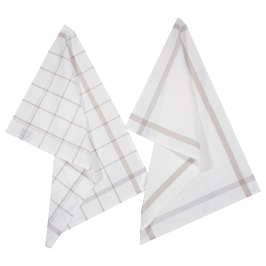 Lot de 2 torchons tradi 45 x 70 cm gris
