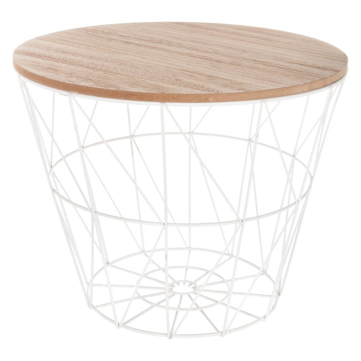 Table café Kumi petit modèle métal blanc