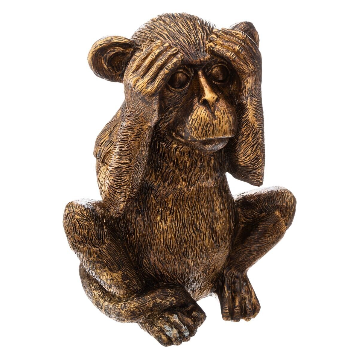 Lot de 3 singes Sagesse Sama haut. 17 cm résine