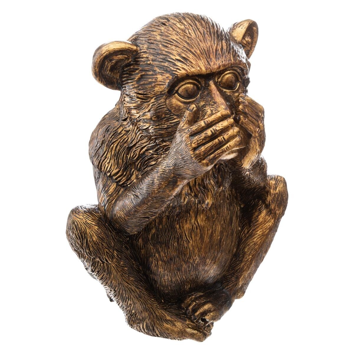 Lot de 3 singes Sagesse Sama haut. 17 cm résine