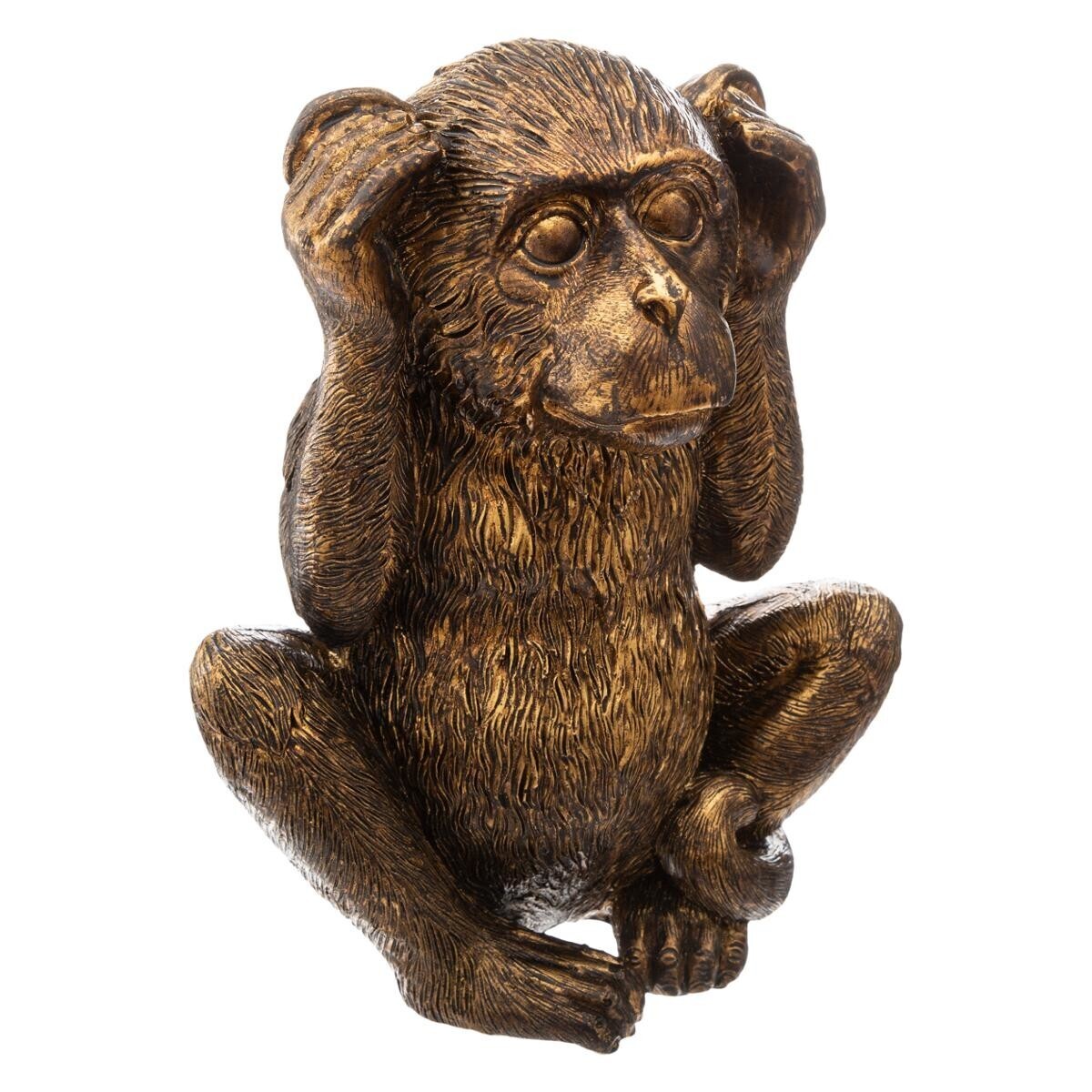 Lot de 3 singes Sagesse Sama haut. 17 cm résine