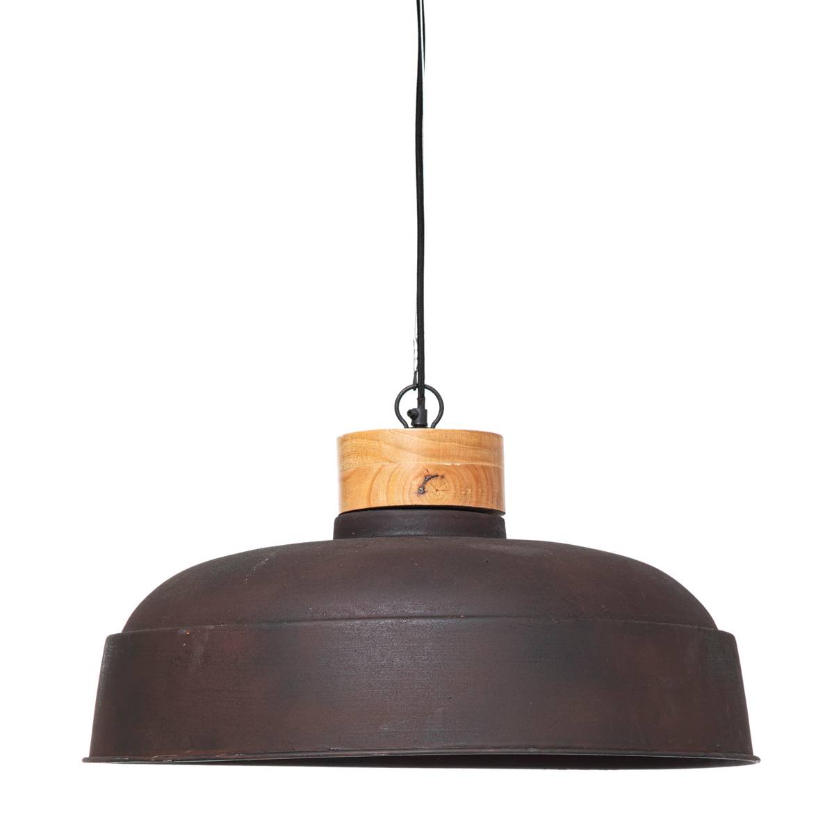 Suspension Prao diam. 57 cm métal et bois gris