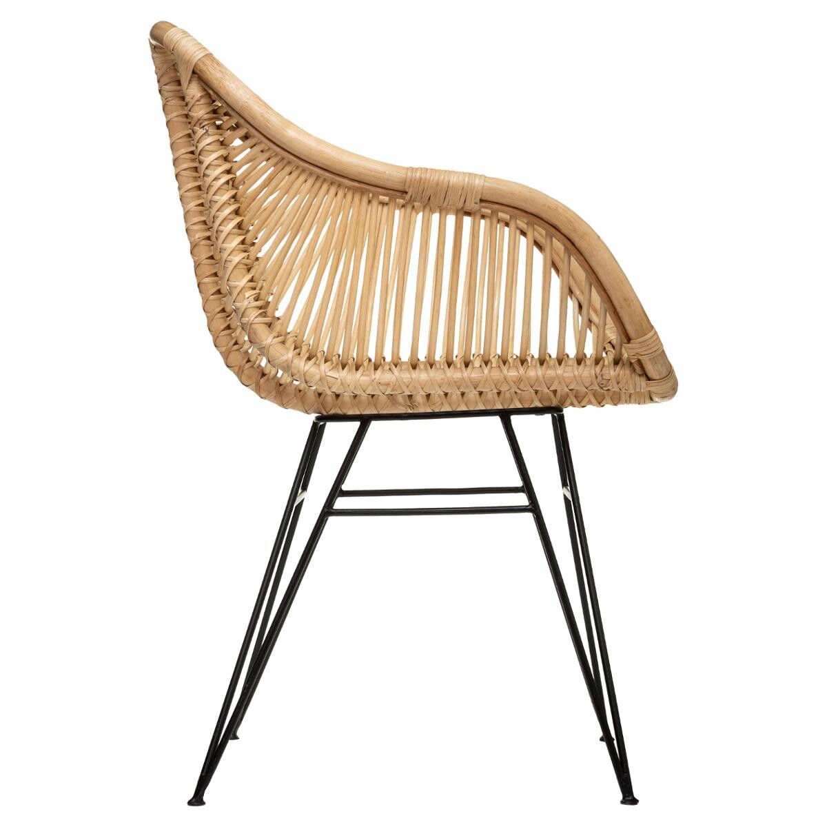 Fauteuil Koeta rotin naturel