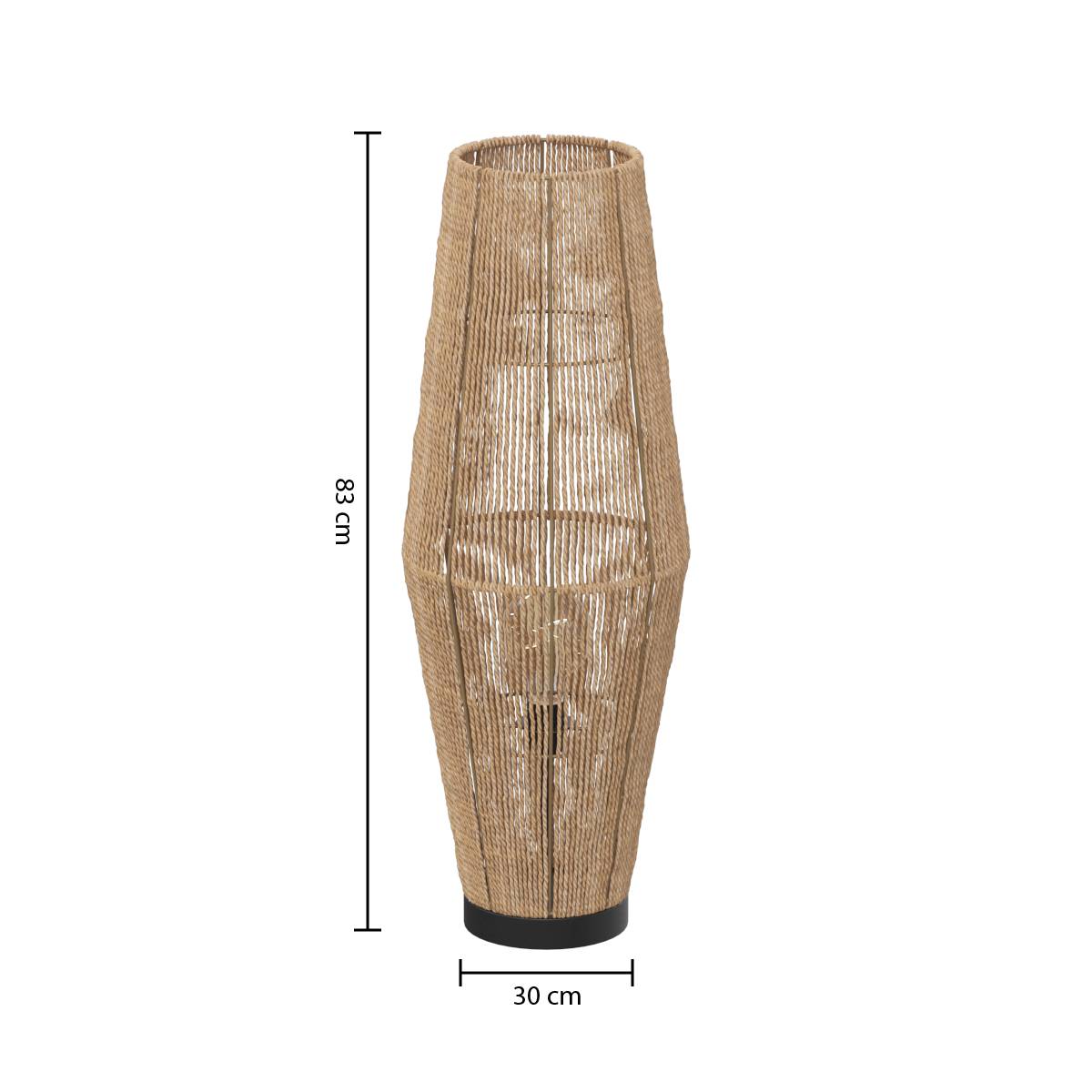 Lampadaire sans pied Aissa H. 83 cm naturel