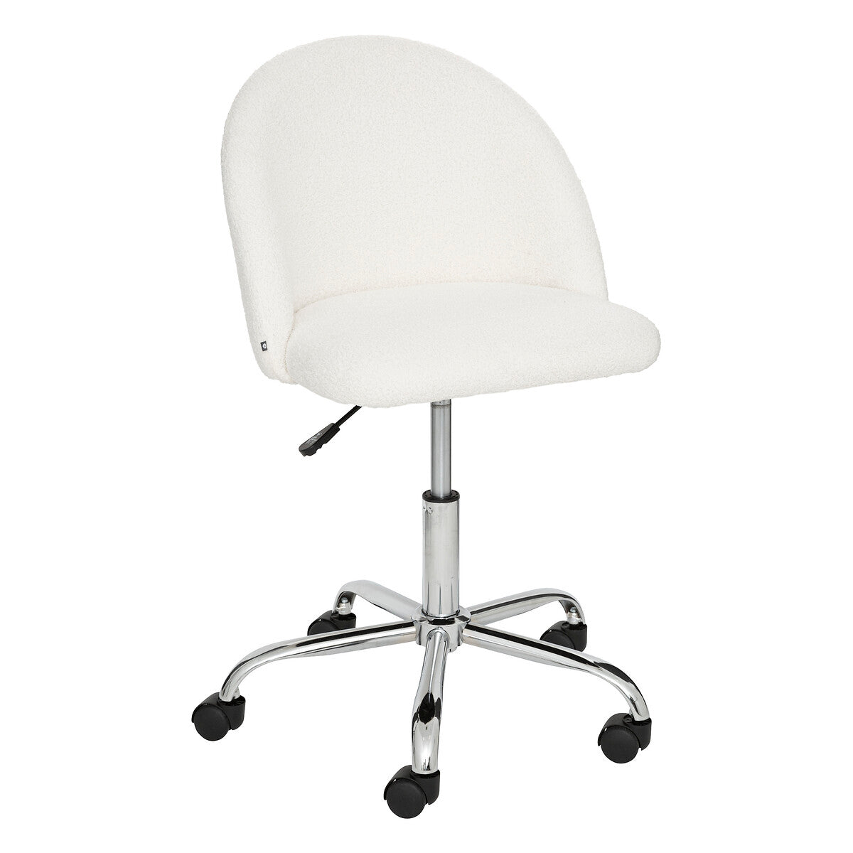 Chaise de bureau Geos bouclette blanc
